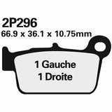 NISSIN BRAKE PADS 2P-296 ST SINT