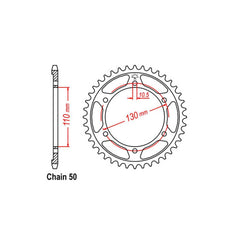 KX450F 06-16,Front: 017-13,Rear: 110-50 STEALTH BLACK,Chain: 520 MRD7 GOLD