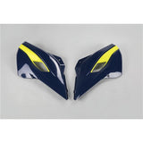 /UFO HUSKY TC/FC 14-15 TC250 16 TE/FE 14-16 RADIATOR SHROUDS (OEM 16 BLU/YEL)