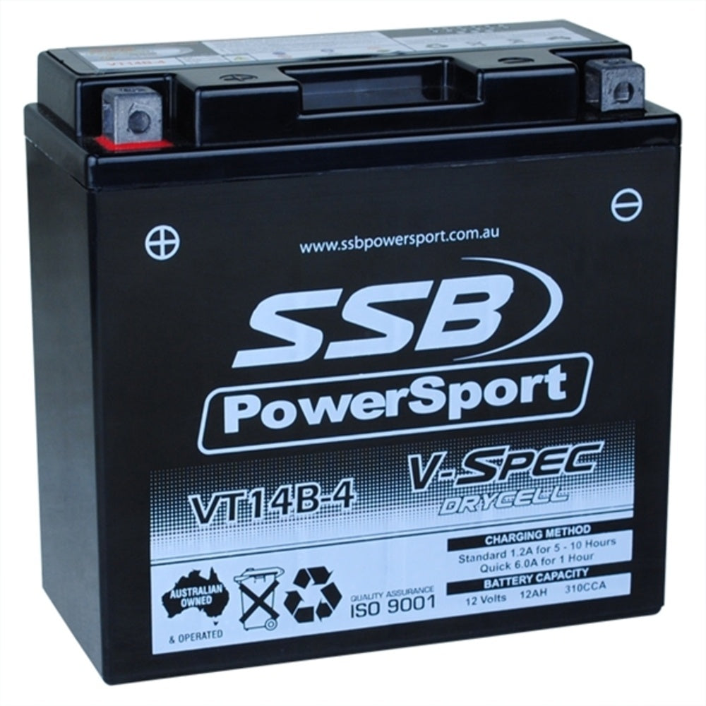 12V SSB V-Spec High Perform. AGM Battery (6) (YT14B-4, YT14B-4-BS) (4.44 Kg)