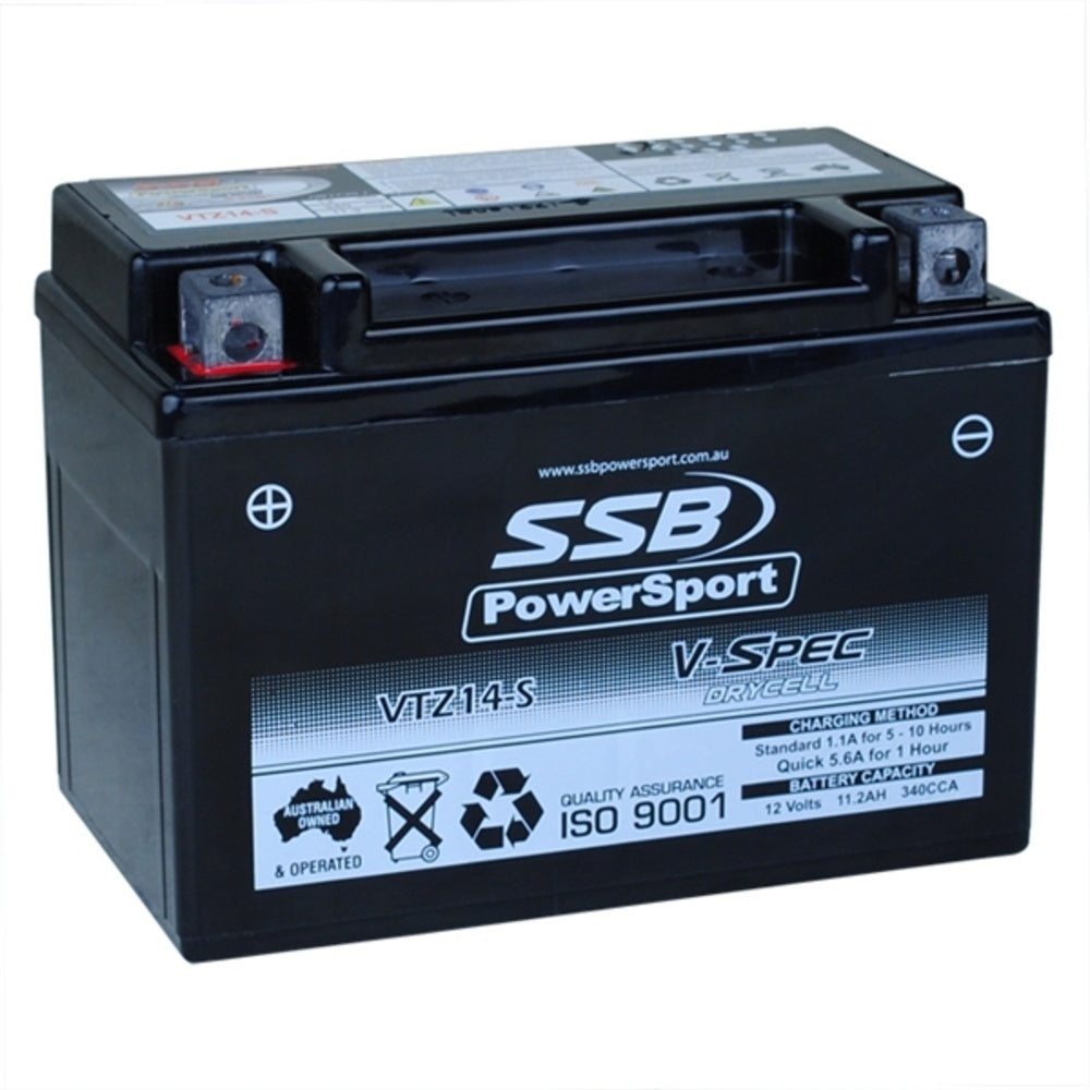 12V SSB V-Spec High Perform. AGM Battery (6) (YTZ14-S, GTZ14-S, YTZ14-S-BS, YTZ12-S) (3.68 Kg)