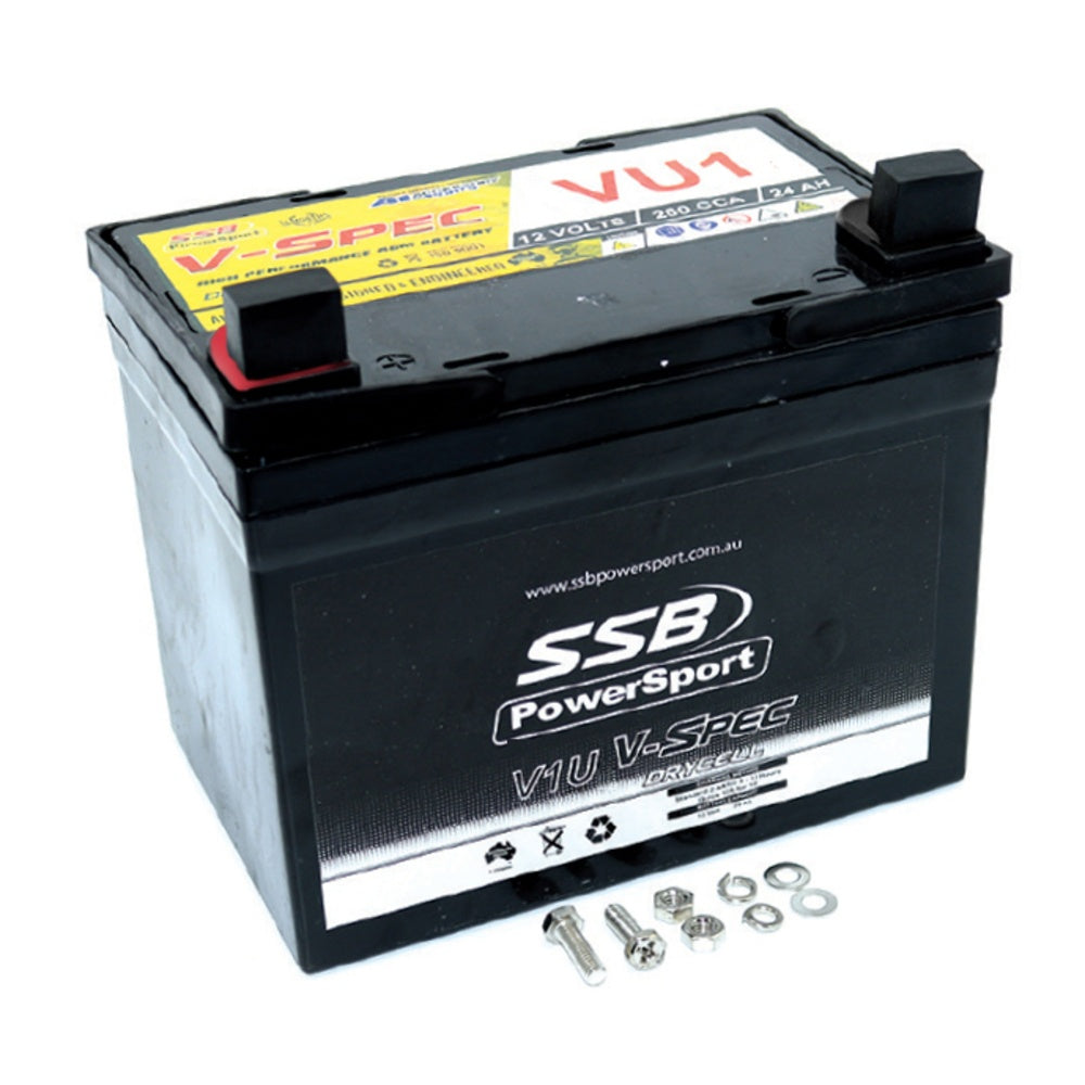 12V SSB V-Spec High Perform. AGM Battery 400CCA 24AH (2) ( U1 ) (7.78 Kg)