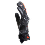 Dainese Carbon 4 Leather Gloves - Short Cuff - BLACK/FLUO-RED
