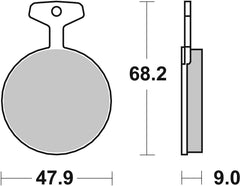 SBS FRICTION - Dual Carbon Classic Front Brake Pads (Track Use) - 504DCC-