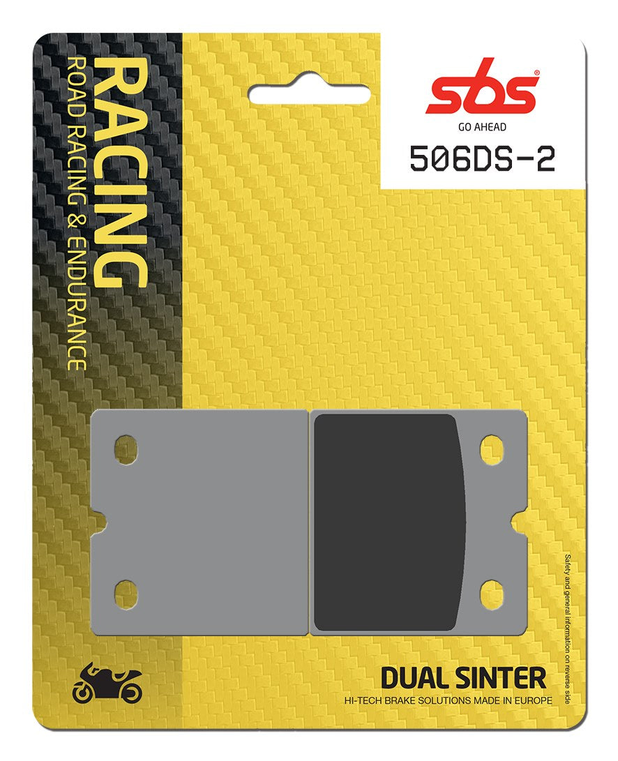 SBS FRICTION - Dual Sinter Front Racing Brake Pads - Moto2, 3 & WSBK SPEC - 506DS2-