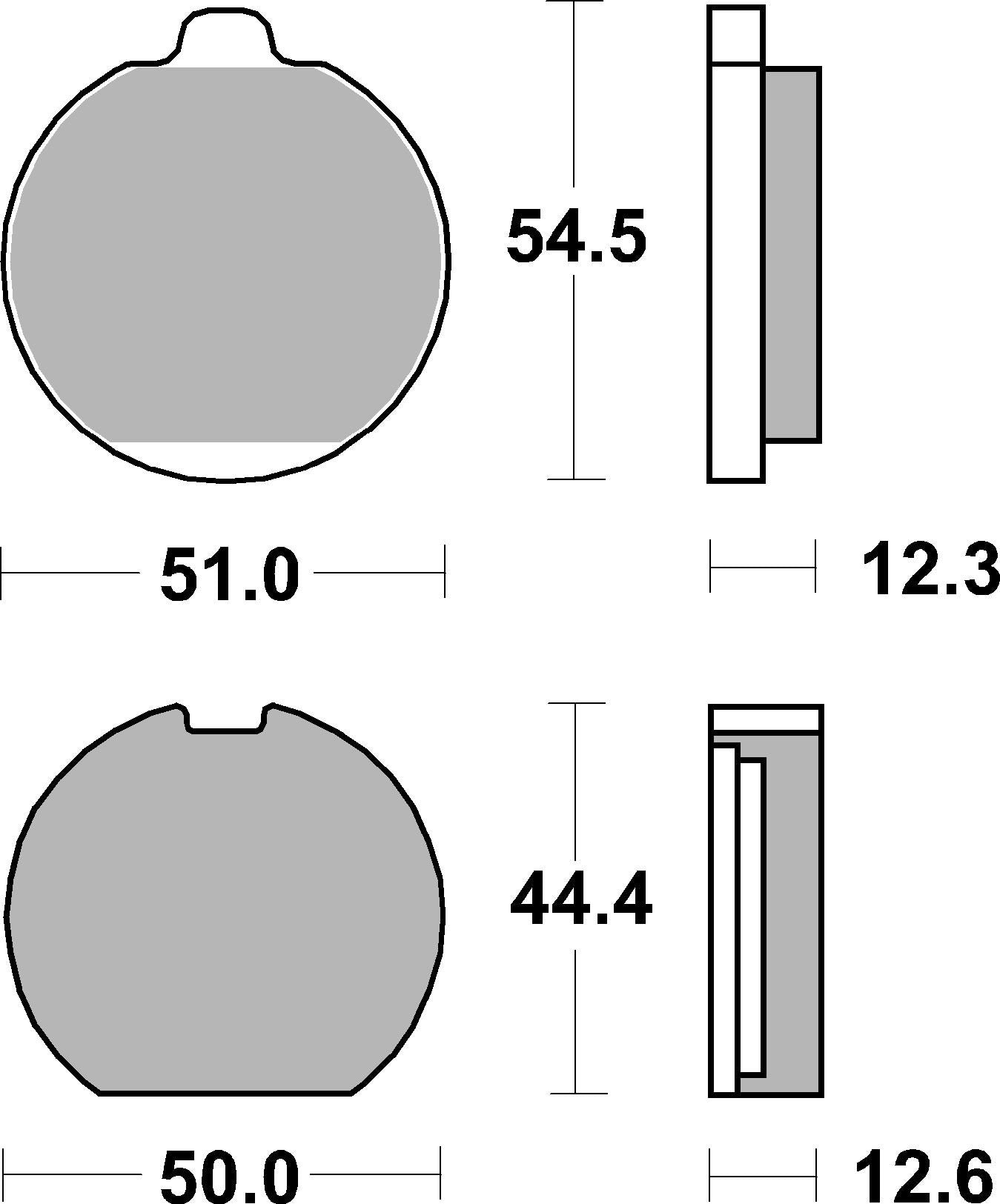 SBS FRICTION - Ceramic Rear Brake Pads - 514HF-