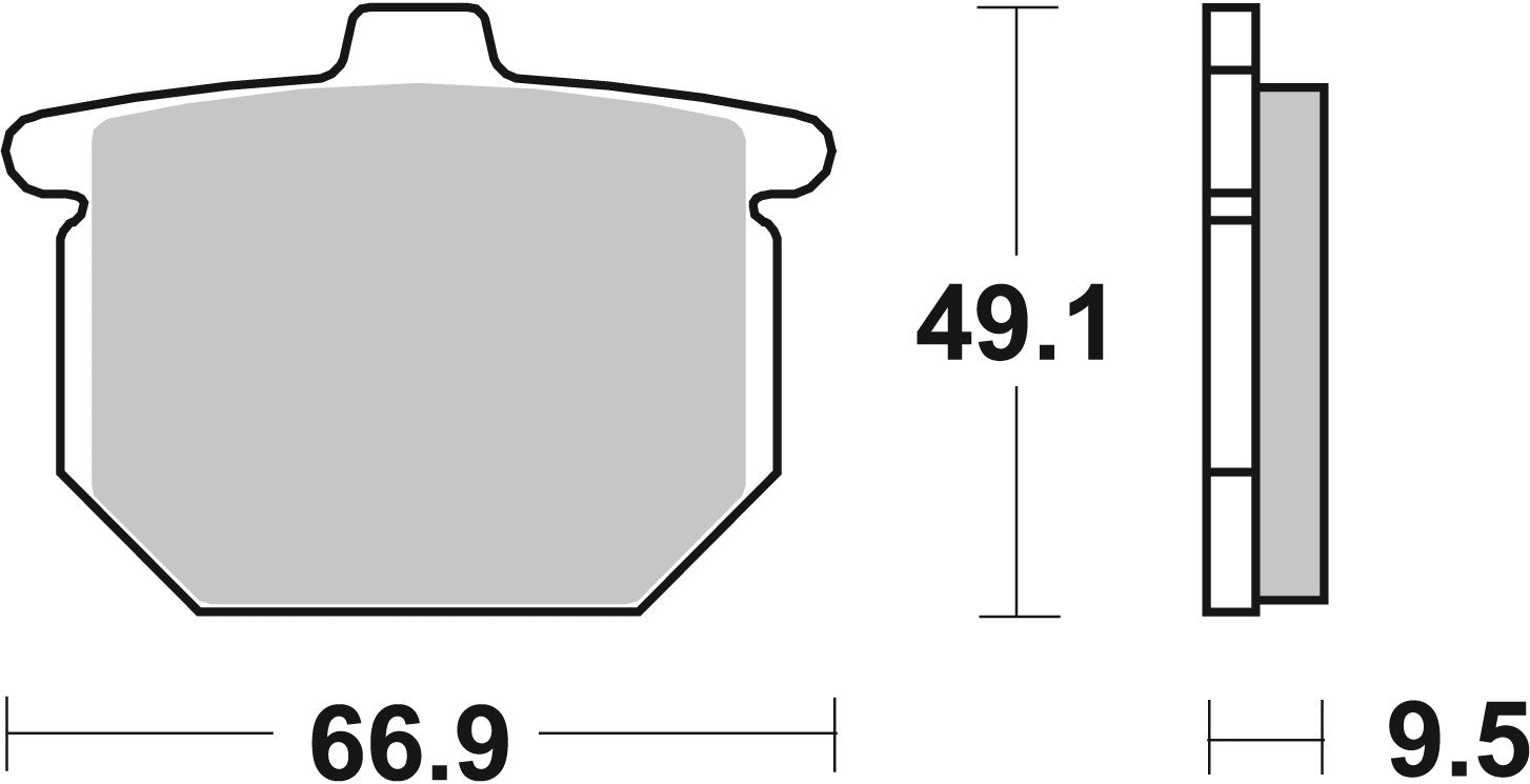 SBS FRICTION - Ceramic Front / Rear Brake Pads - 517HF-