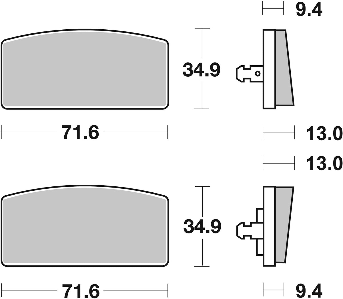 SBS FRICTION - Ceramic Front Brake Pads - 520HF-