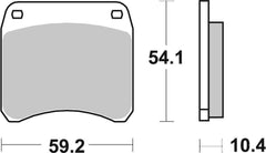 SBS FRICTION - Dual Carbon Classic Front Brake Pads (Track Use) (Lockheed) - 523DCC-