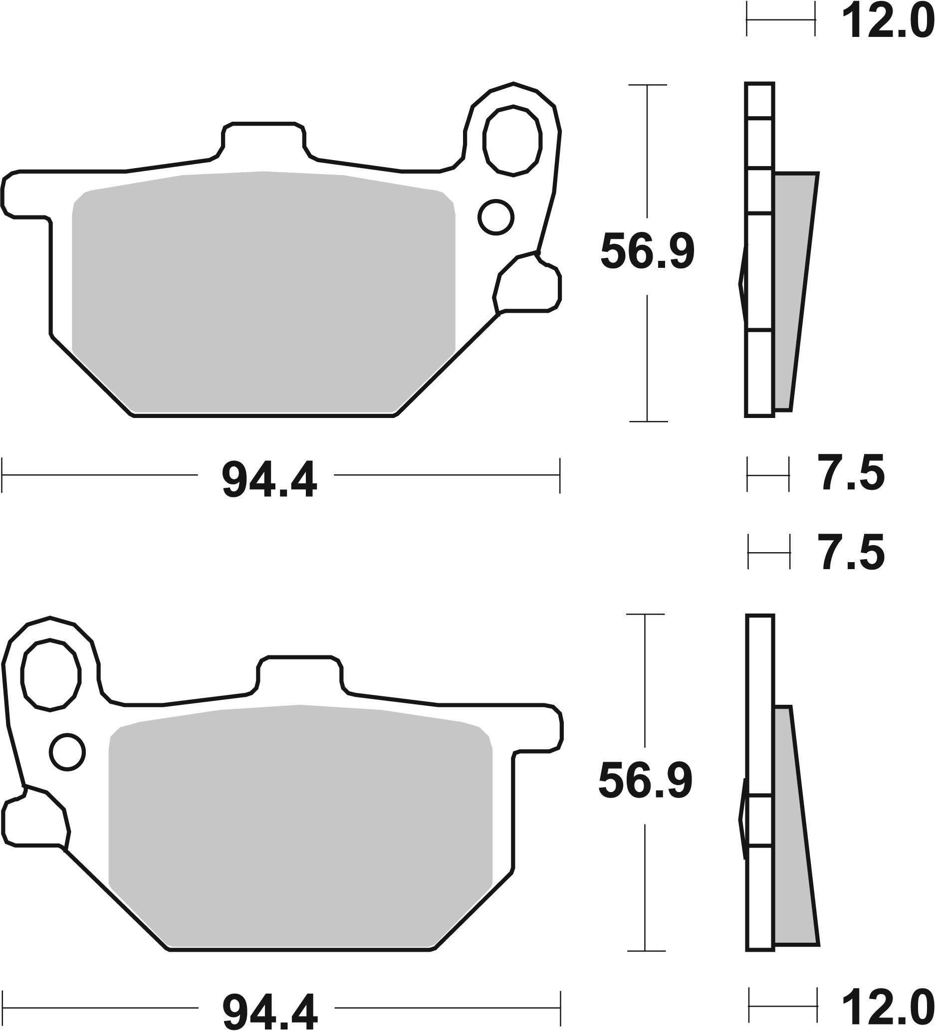 SBS FRICTION - Ceramic Front / Rear Brake Pads - 528HF-