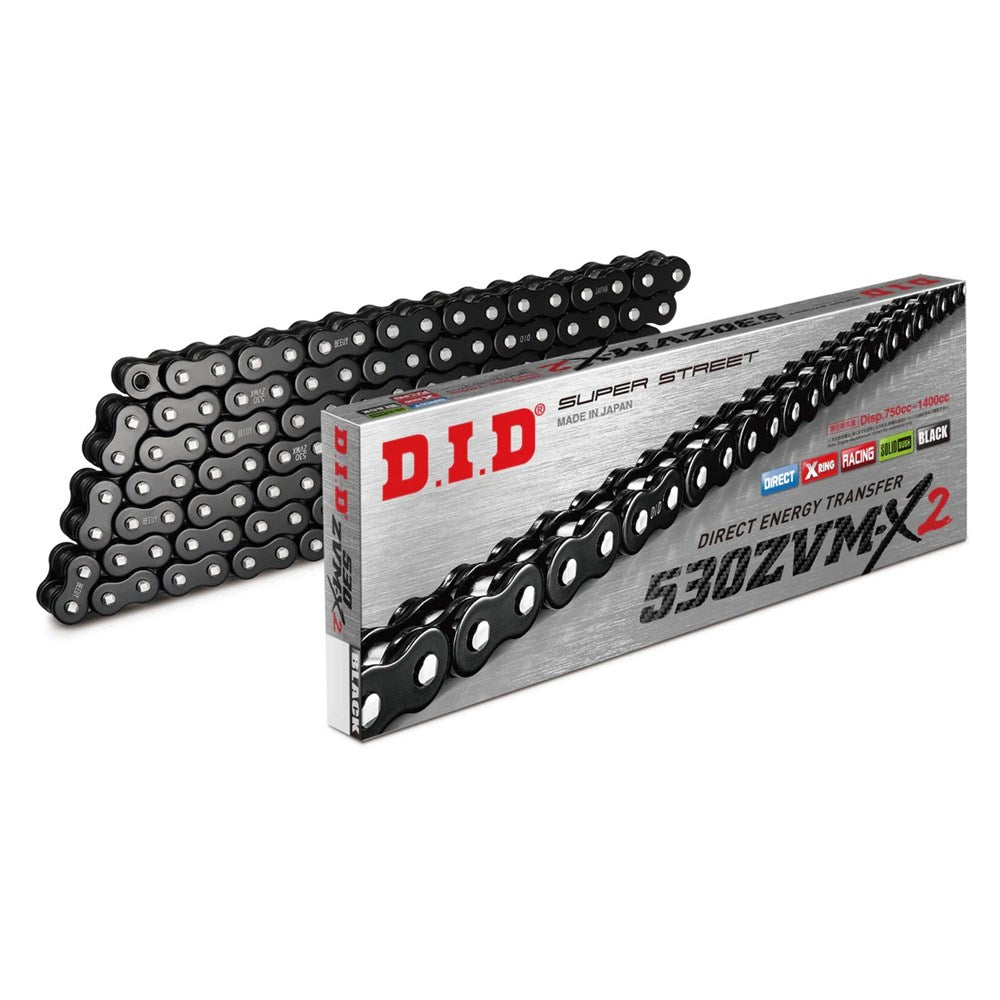 DID SUPER STREET X-RING 530ZVM-X2 BLK/BLK 122ZB (CTN10) (WAS 530ZVMXBB122ZB)