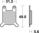 SBS FRICTION - Ceramic Rear Brake Pads - 532HF-