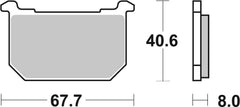 SBS FRICTION - Dual Carbon Classic Front Brake Pads (Track Use) - 539DCC-