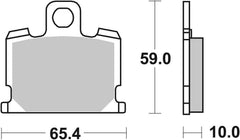 SBS FRICTION - Dual Carbon Classic Front Brake Pads (Track Use) - 547DCC-
