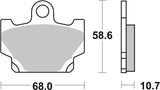 SBS FRICTION - Ceramic Front Brake Pads - 550HF-