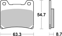 SBS FRICTION - Dual Carbon Classic Front Brake Pads (Track Use) - 555DCC-