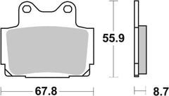 SBS FRICTION - Dual Carbon Classic Front Brake Pads (Track Use) - 570DCC-