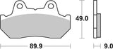 SBS FRICTION - Dual Carbon Classic Front Brake Pads (Track Use) (SBS 127) - 572DCC-