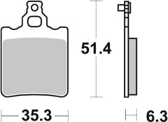 SBS FRICTION - Racing Sinter Off Road Rear Brake Pads (SBS 106) - 574RSI-