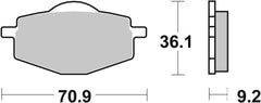 SBS FRICTION - Racing Sinter Front / Rear Off Road Brake Pads (SBS 107) - 575RSI-
