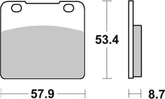 SBS FRICTION - Dual Carbon Classic Front Brake Pads (Track Use) - 577DCC-