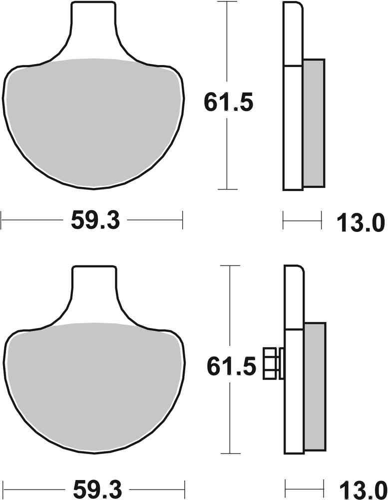 SBS FRICTION - Sinter Front H-D Brake Pads - 579H.HS-