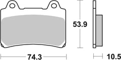 SBS FRICTION - Dual Carbon Classic Front Brake Pads (Track Use) - 590DCC-