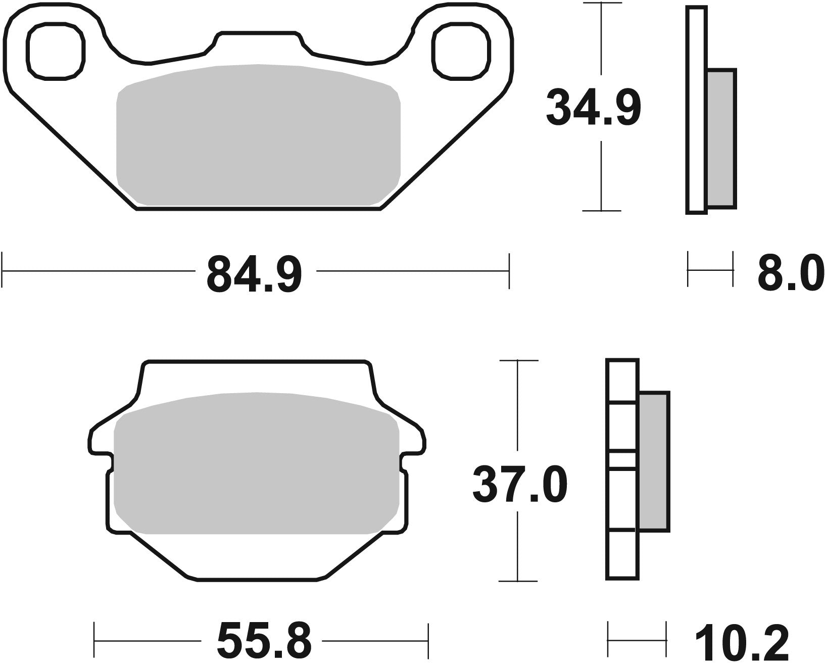 SBS FRICTION - Ceramic Front Brake Pads - 591HF-