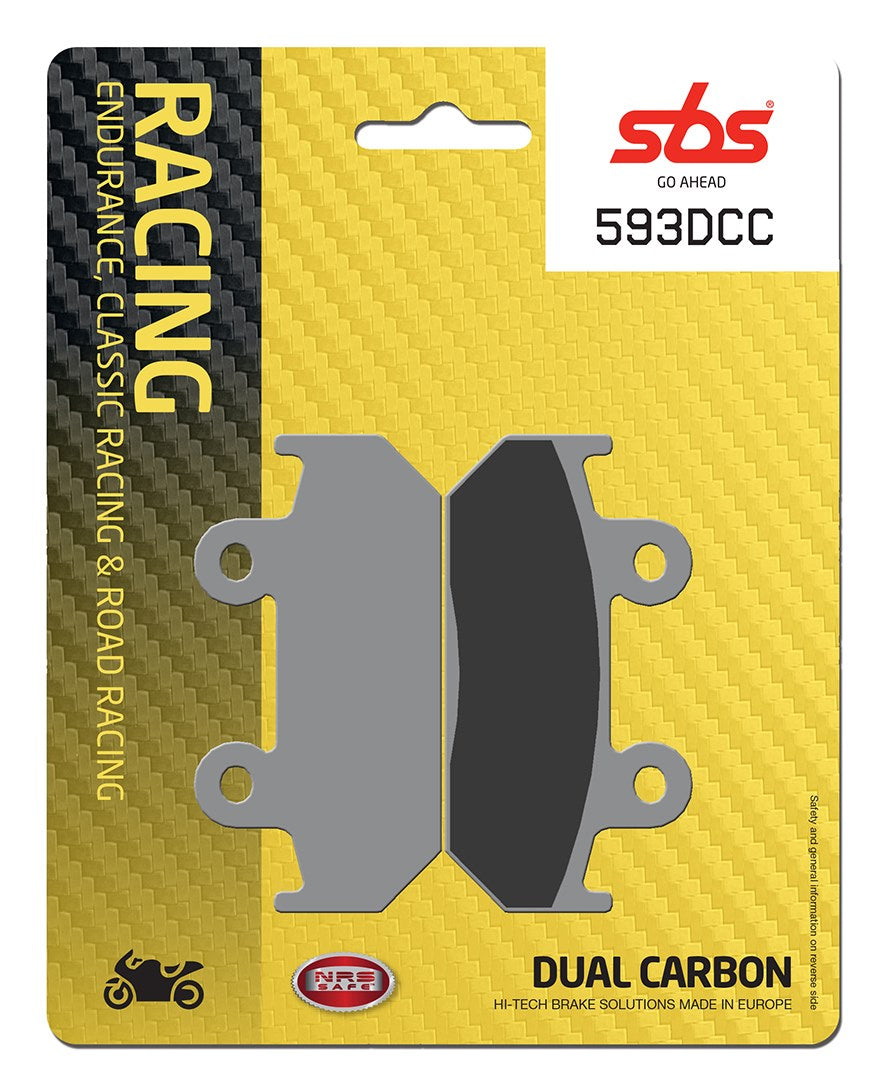 SBS FRICTION - Dual Carbon Classic Front Brake Pads (Track Use) - 593DCC-