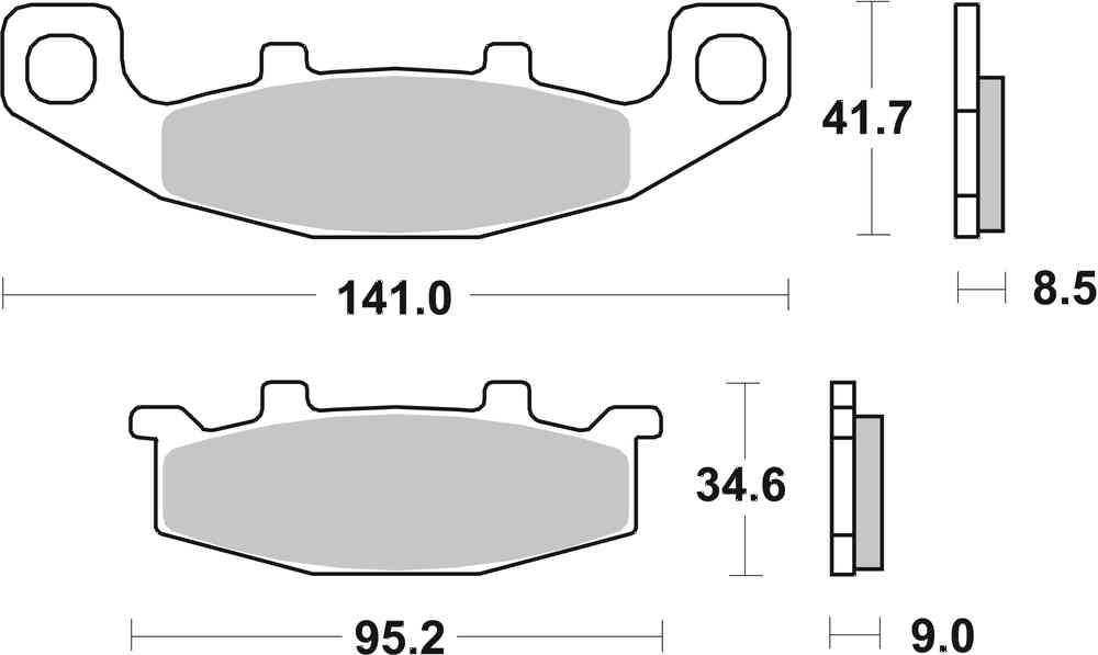SBS FRICTION - Sinter Rear Brake Pads - 597LS-