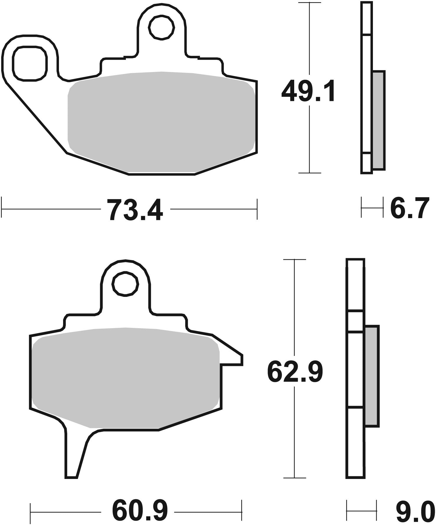 SBS FRICTION - Ceramic Front Brake Pads - 602HF-