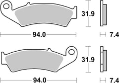 SBS FRICTION - Racing Sinter Off Road Front Brake Pads (SBS 139) - 603RSI-
