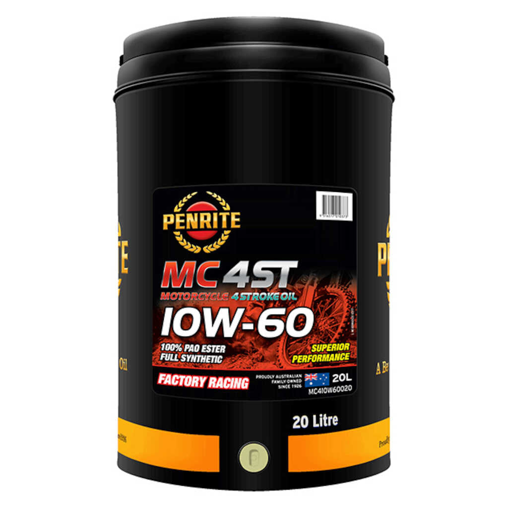 Penrite MC-4ST 10W-60 Full Synthetic 4 Stroke Oil 20L