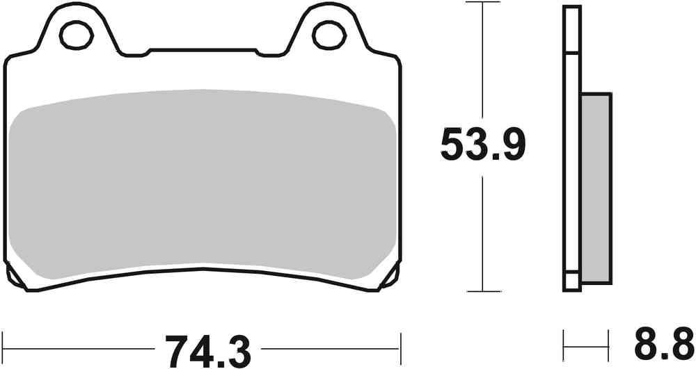 SBS FRICTION - Dual Carbon Classic Front Brake Pads (Track Use) - 613DCC-