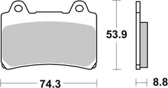 SBS FRICTION - Dual Carbon Classic Front Brake Pads (Track Use) - 613DCC-