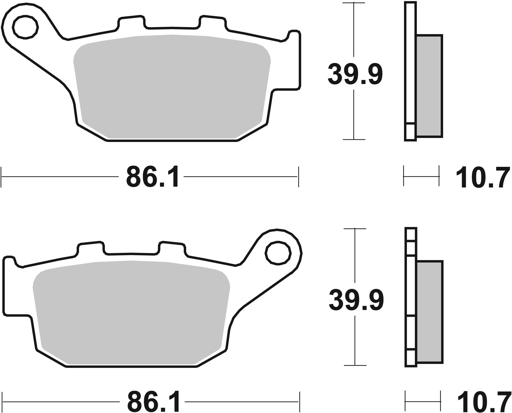 SBS FRICTION - Ceramic Rear Brake Pads (SBS 161) - 614HF-
