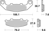 SBS FRICTION - Ceramic Front / Rear Brake Pads - 615HF-