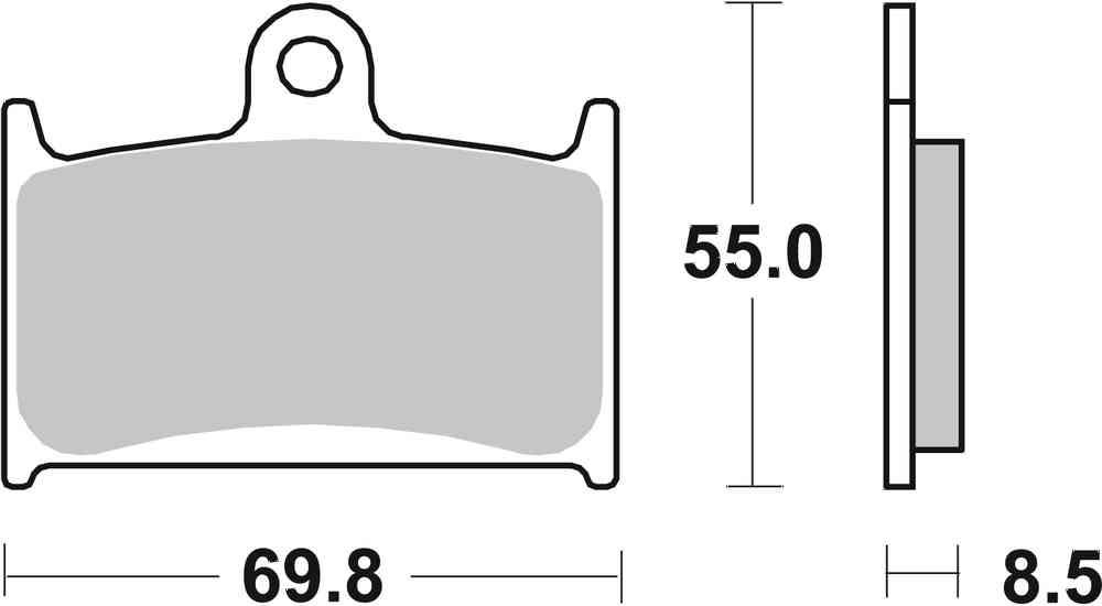 SBS FRICTION - Dual Carbon Front Brake Pads - (Track Use) - 624DC-