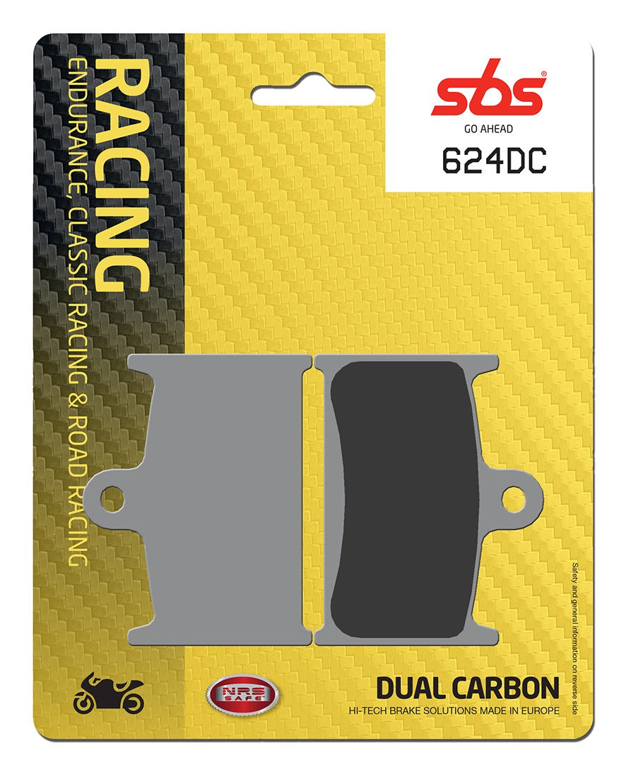 SBS FRICTION - Dual Carbon Front Brake Pads - (Track Use) - 624DC-