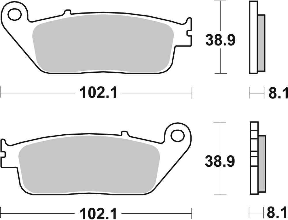 SBS FRICTION - Dual Carbon Classic Front Brake Pads (Track Use) (SBS 183) - 627DCC-