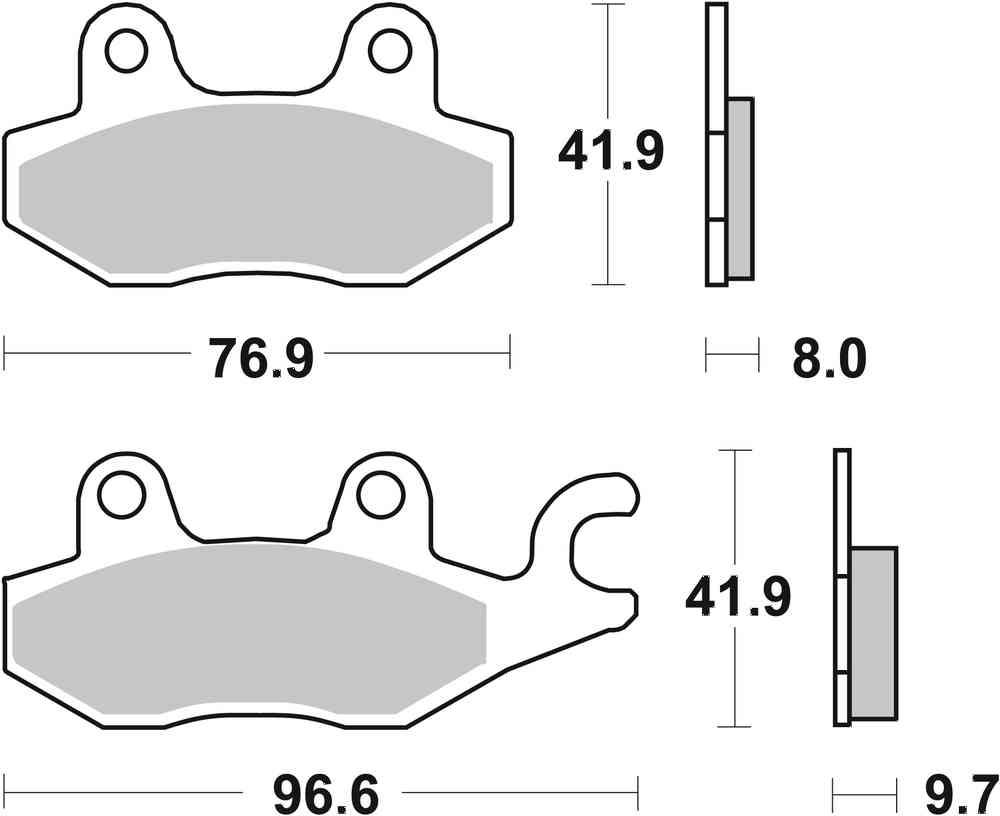 SBS FRICTION - Sinter Rear Brake Pads - 633LS-