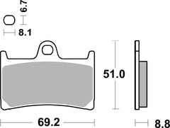 SBS FRICTION - Road Sport & Track Sinter Front Brake Pads (SBS 198) - 634RST-