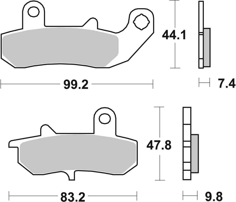 SBS FRICTION - Sinter Rear Brake Pads - 635LS-