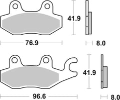 SBS FRICTION - Dual Carbon Front Brake Pads - (Track Use) (SBS 134) - 638DC-