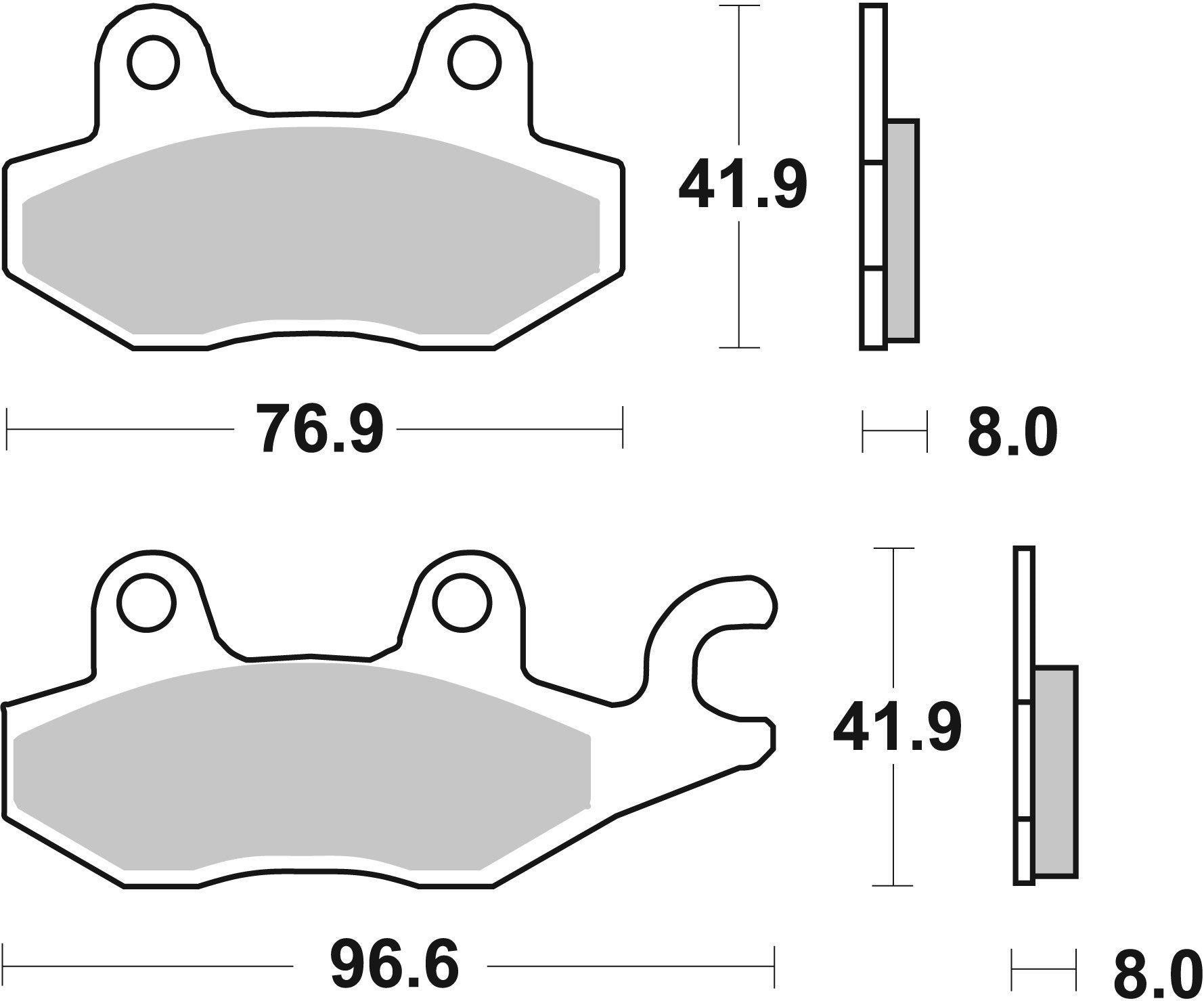 SBS FRICTION - Ceramic Front / Rear Brake Pads (SBS 134) - 638HF-