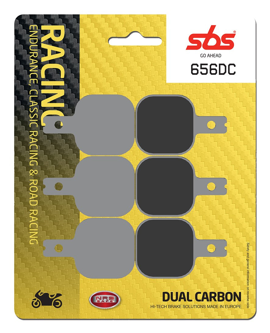 SBS FRICTION - Dual Carbon Front Brake Pads - (Track Use) - 656DC-