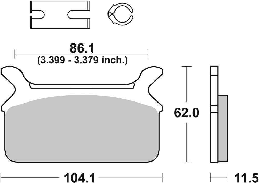 SBS FRICTION - Carbon Tech Rear H-D Brake Pads - 668H.CT-