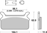 SBS FRICTION - Ceramic Rear H-D Brake Pads - 668H.HF-