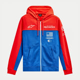 H BLOCK HOODIE WARM RED-BRIGHT BLUE (3171)