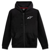 AGELESS CHEST ZIP HOODIE BLACK/WHITE (1020)